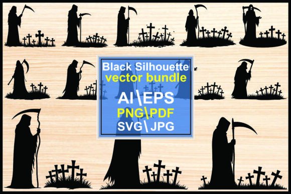 Download Grim Reaper Silhouette Vector Bundle - Vector Collection
