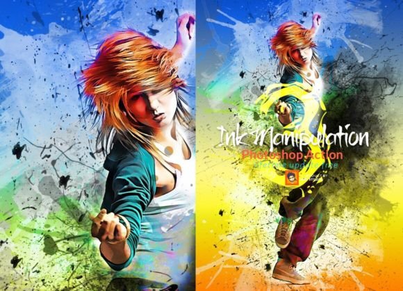 Download Ink Manipulation Photoshop Action 3 - Hot Collection