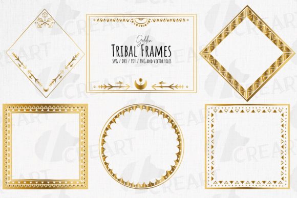 Download Golden Tribal Bohemian Frames Decoration - Old Collection