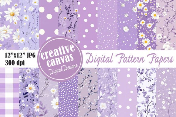 Download Lavender Coquette Floral Digital Paper - Floral digital paper Collection