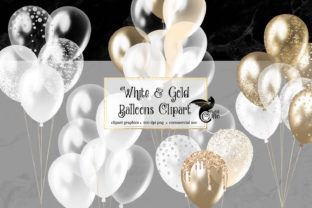 Download White and Gold Balloons Clipart - Old Collection