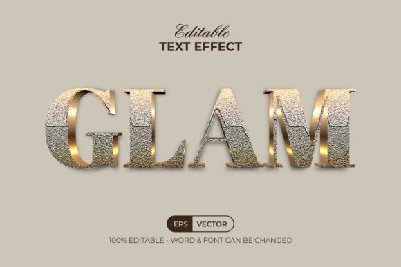 Download Glam Text Effect Gold Style - Old Collection