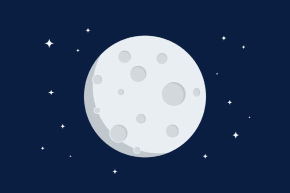 Download Full Moon Vector Illustration - Vector Collection