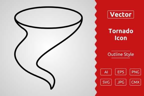 Download Vector Tornado Outline Icon Design - Vector Collection