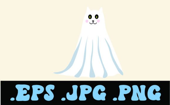 Download Halloween Cat Ghost Vector - Vector Collection