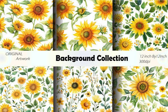 Download Sunflower Background Wallpaper Seamless - Premium Resources