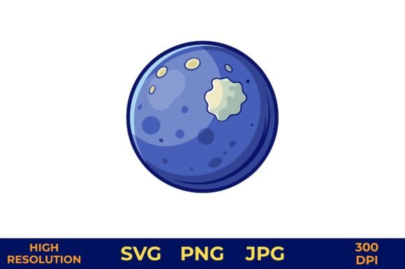 Download Full Moon Vector with Stars and Craters - Vector Collection