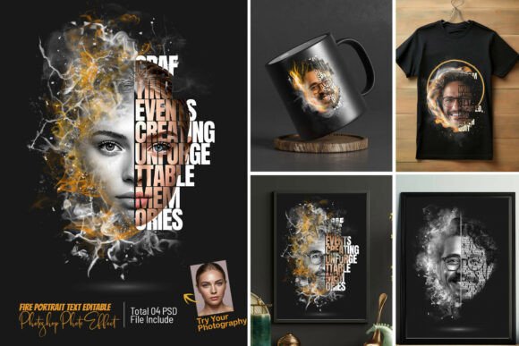 Download Fire Portrait Text Photo Effect - Hot Collection