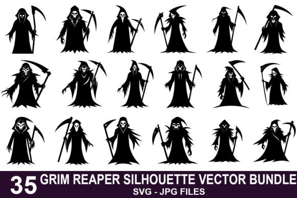 Download Grim Reaper Silhouette Vector Bundle - Vector Collection