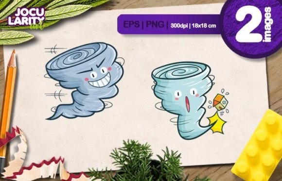 Download Cute Tornado Cartoon Character Vector - Vector Collection