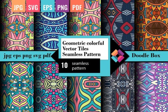 Download Geometric Colorful Festive Vector Tiles - Vector Collection