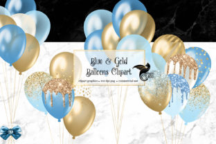 Download Blue and Gold Balloons Clipart - Old Collection