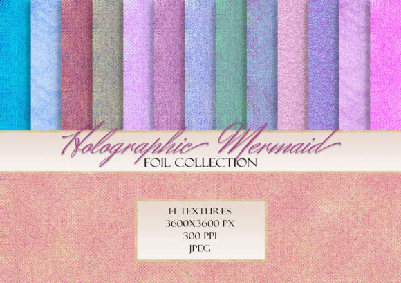 Download Mermaid Holographic Iridescent Textures - Mermaid Collection