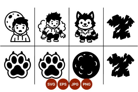 Download Werewolf Boy Full Moon Vector - Vector Collection
