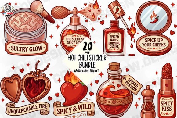 Download Hot Chili Sticker Bundle PNG - Premium Resources