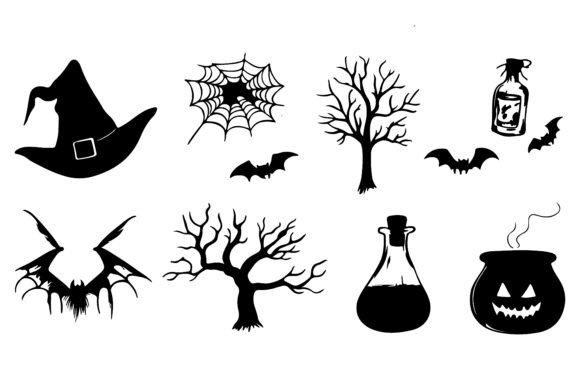 Download Spooky Silhouette Vector Element Set - Vector Collection