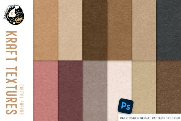 Download Kraft Digital Papers and Photoshop Patterns - Hot Collection